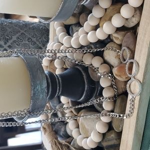 BEAUTIFUL! Lisa freede diamonique silver long necklace